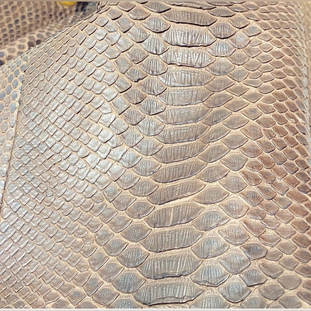 Michael Kors Rare Shoulder Bag Brown Python Leath… - image 7